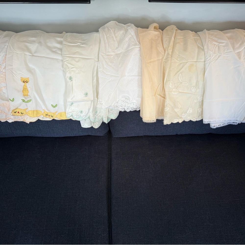 Bundle of Vintage White and Cream Half Slips
